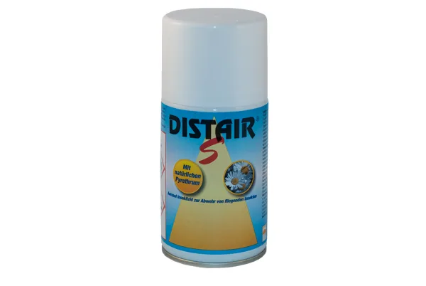 Distair Insektizid Sprühmittel wirkt gegen alle fliegenden Insekten und hat eine sofortige, abstoßende Wirkung auf Fliegen, Mücken, Stechfliegen, Motten.