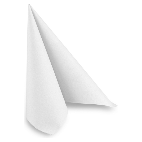 Airlaid Servietten weiß 40×40cm, 50 Stk.
