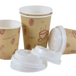 Kaffeebecher 300 ccm Deckel Kaffeebecher "Coffee to Go" braun/beige, 300 ccm, 50er Pack