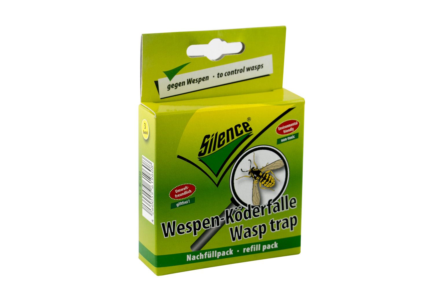 Silence Wespen Koderfalle 3er Nachfullpack Hygiene Mit System