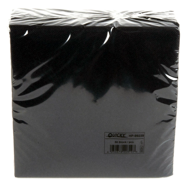 Airlaid Servietten schwarz 40×40 cm, 50 Stk. /Pck.