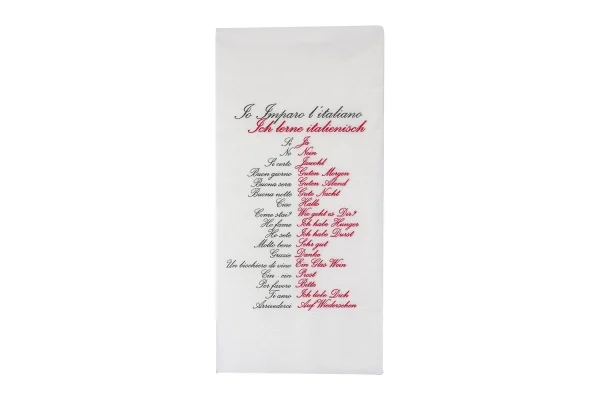 Zelltuchservietten "Ich lerne Italienisch", 40x40cm, 1/8 Falz 1000 Stk. – Bild 2