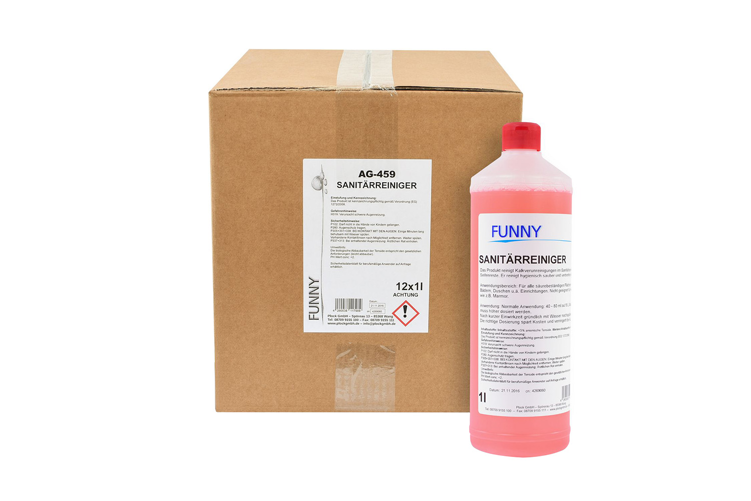 Sanit rreiniger Funny Kalkl send 1 Liter Hygiene Mit System