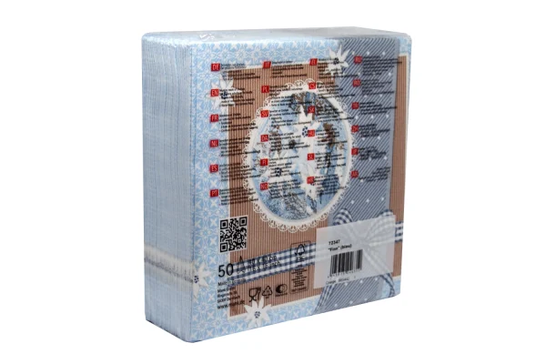 Airlaid Napkins FINN blue, 40 x 40cm, 50 pcs./pack - Image 3
