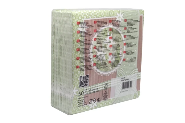 Airlaid Napkins FINN green, 40 x 40cm, 50 pcs./pack - Image 3