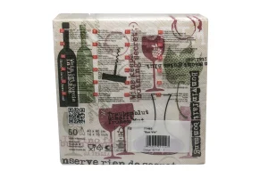 Deluxe Servietten Weinmotiv BON VIN