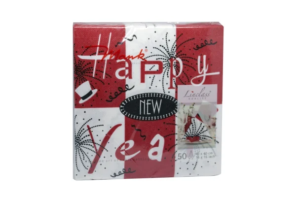 Airlaid Napkins New Year's Eve "Happy New Year" 50 pcs./pack - Image 3