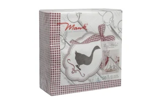 Tissue Deluxe Servietten GÄNSE ESSEN 4-lagig, 50 Stk. Pck.