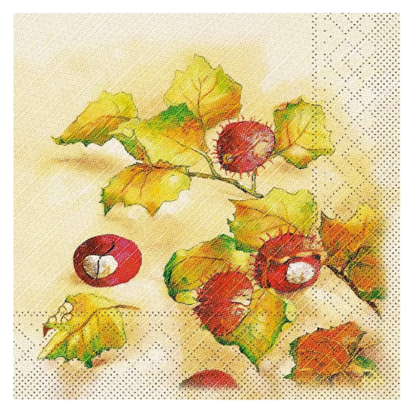 Tissue Deluxe Servietten KASTANIE, 40x40 cm, 1/4-Falz 50Stk./ Pck.
