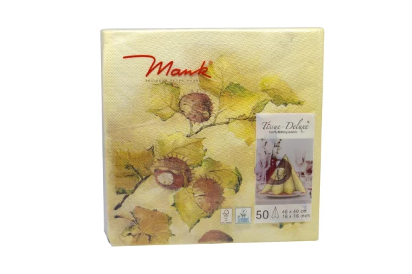 Tissue Deluxe Napkins CHESTNUT, 40x40 cm, 1/4 fold 50 pcs./pack - Image 2
