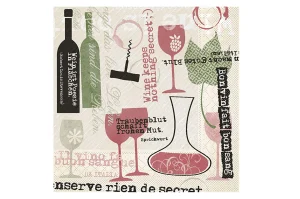 Tissue Deluxe Servietten Weinmotiv BON VIN 40 x 40 cm, 50 Stk. /Pck.