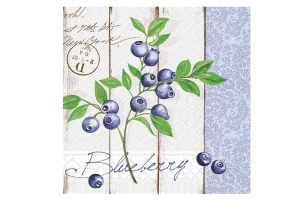 Tissue Servietten Deluxe BLUEBERRY 40 x 40 cm 50 Stk. Pck.