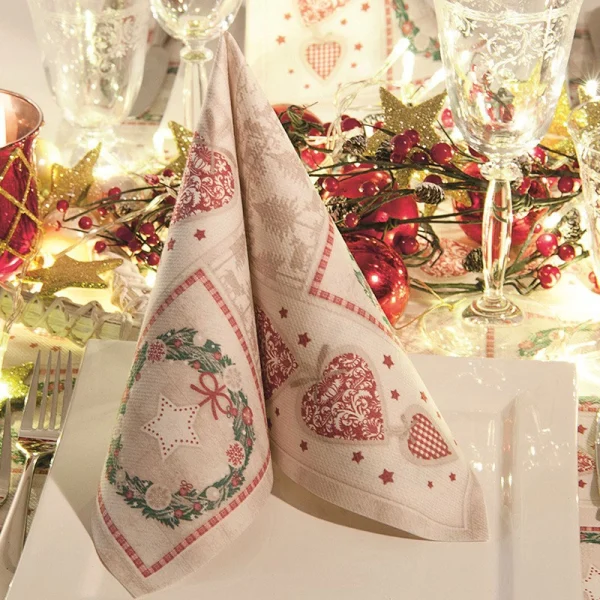 Weihnachtsservietten Airlaid Motiv Benita 50 Stk.Pck. deko