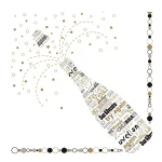 Airlaid Silvester Servietten SAN SILVESTRO silber gold