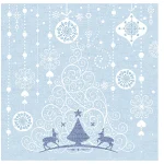 Airlaid Weihnachtsservietten STELLA hellblau