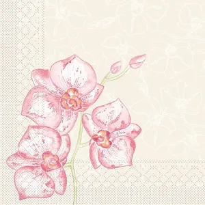 Tissue Servietten Shija (Orchidee) 40x40 cm , 100 Stück - Mank