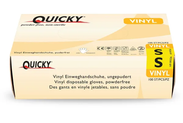Einweghandschuhe Vinyl Quicky, Größe S, 100 Stück