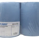 Industriepapierrolle Funny, 2-lagig, Zellstoff, blau, perforiert