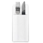 Airlaid Bestecktaschen, 32 x 40 cm, weiß, 1 8-Falz, 1.250