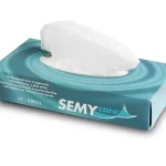 Kosmetiktücher, 2-lagig, 100 Blatt, Box, hochweiß, Zellstoff - SemyCare - SC-88052
