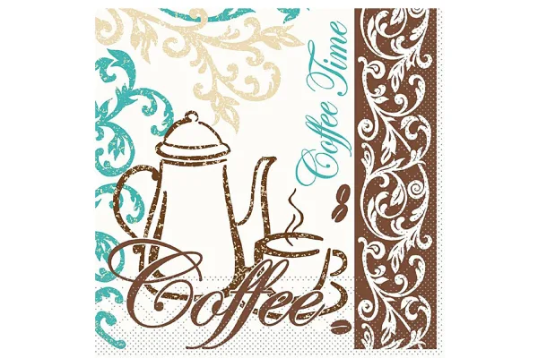 Tissue-Serviette 33x33 cm COFFEE TEA