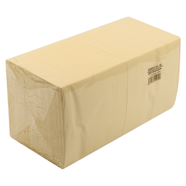 Funny Tafelservietten creme, 33 x 33 cm, 3lagig, 1000Stk.
