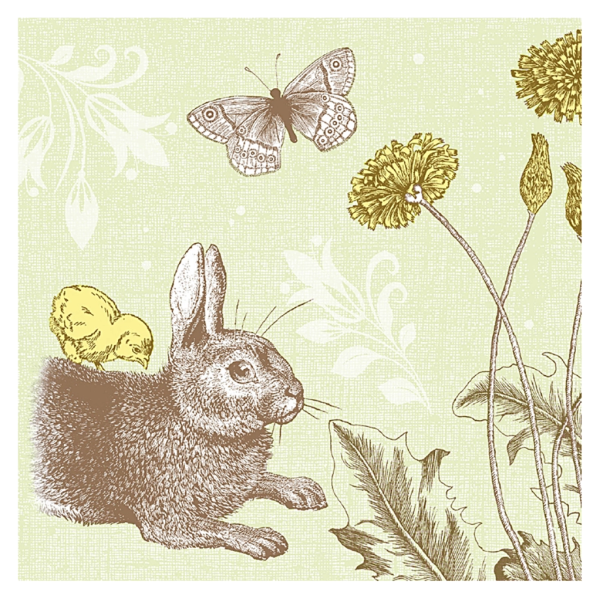 Mank Ostern Serviette aus Tissue - Peter , 40 x 40 cm, 100 Stück