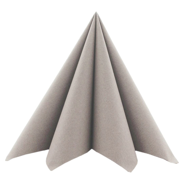 Mank Servietten Basic Beige Grey Linclass 40 x 40 cm 1/4-Falz, 50 Stk.
