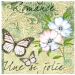 Servietten Mank Jolie 40x40cm, 3-lagig, 1 4-Falz, 100 Stk.