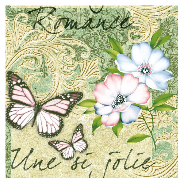 Servietten Mank Jolie 40x40cm, 3-lagig, 1 4-Falz, 100 Stk.