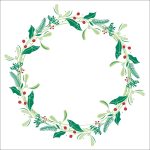 Premium Linclass Serviette ISABELL – Weihnachtsmotiv, 40x40 cm, 50 Stück