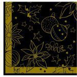 Linclass Serviette MILAN SCHWARZ 40 x 40 cm 50 Stk.