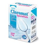 Claramat Spezialsalz – grobkörniges Regeneriersalz für Geschirrspülmaschinen, 2-kg-Packung