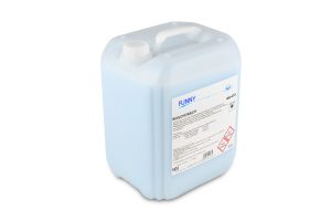 Funny Wäscheweich Weichspüler-Konzentrat 10-Liter-Kanister, Seitenansicht mit Etikett, AG-472