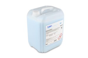 Funny Wäscheweich Weichspüler-Konzentrat 10-Liter-Kanister, Seitenansicht mit Etikett, AG-472