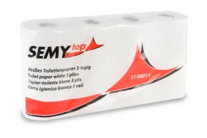 SEMY top Toilettenpapier 3-lagig hochweiß Pack Frontansicht ST-88014
