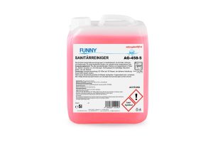 Funny Sanitärreiniger kalklösend, 5-Liter-Kanister, mikroplastikfrei, Art. AG-458-5