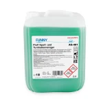 Funny Profi Sport- und Turnhallenreiniger, 10-Liter-Kanister, rutschhemmende Glanzwischpflege nach DIN 18032, AG-481