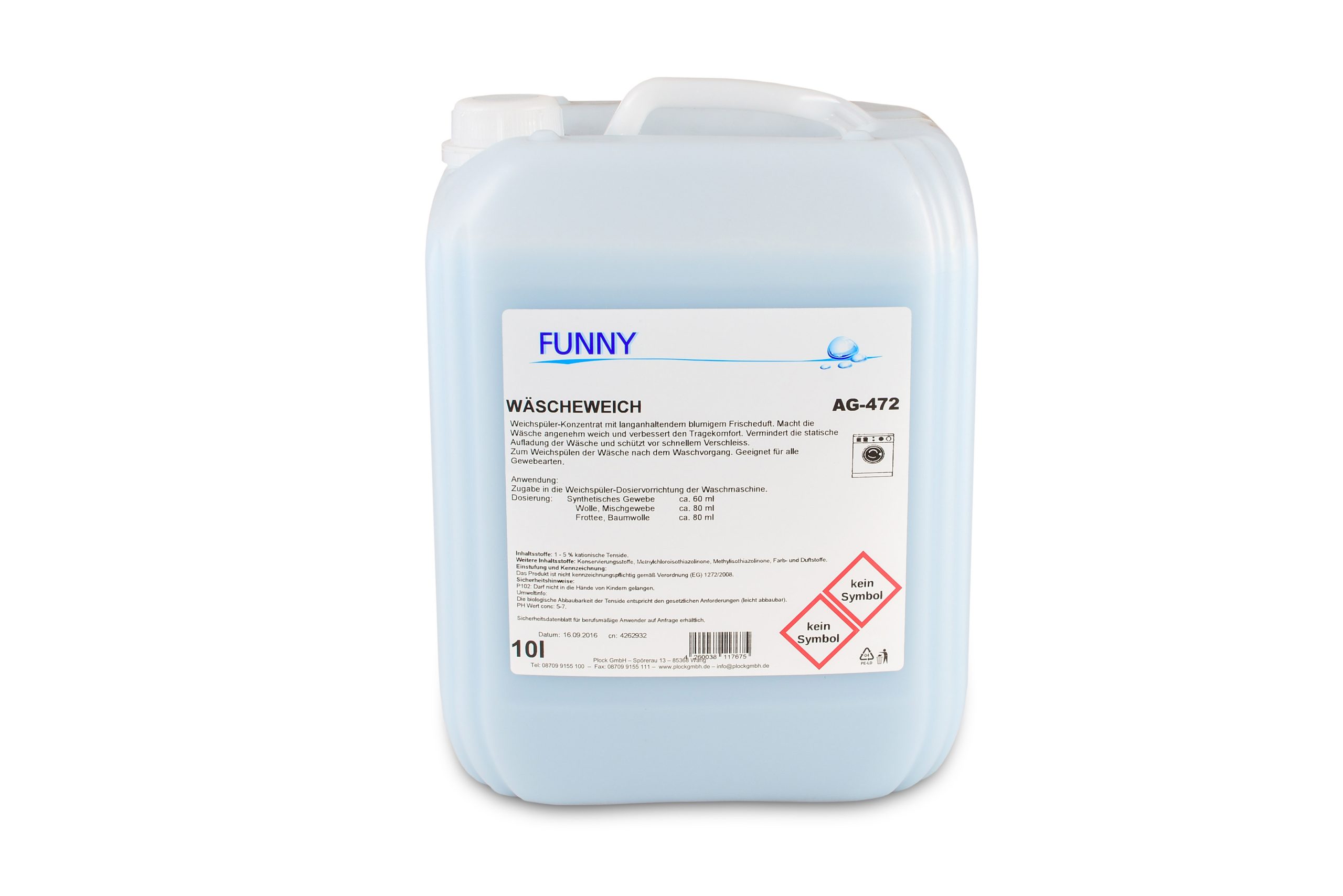 Funny Wäscheweich Weichspüler-Konzentrat, 10-Liter-Kanister, blumiger Frischeduft, AG-472