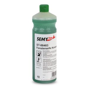 SemyTOP Fensterseife Konzentrat, grüne 1-Liter-Flasche, streifenfreier Glasreiniger ST-88483
