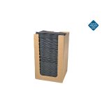 Airlaid-Cocktailservietten schwarz, 20 x 20 cm, 1/4-Falz, im Spenderkarton, 100 Stück