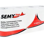 SEMY top Toilettenpapier 3-lagig hochweiß, 8er-Pack ST-88014, 250 Blatt