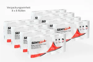 SEMY top Toilettenpapier komplette Verpackungseinheit 8 x 8 Rollen
