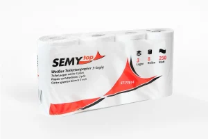 SEMY top Toilettenpapier 8er-Pack in seitlicher Ansicht