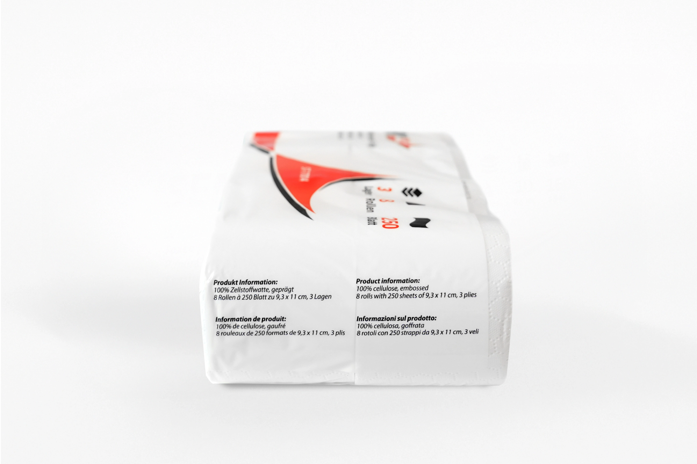 SEMY top Toilettenpapier Rückseite mit Produktinformationen