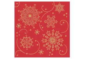 Mank Airlaid Weihnachtsservietten Cristal, rot