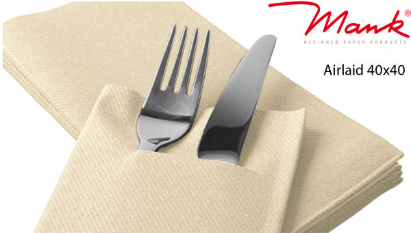 Mank Pocket-Napkin Basic Gold 40x40 cm (Referenzbild, Champagner-Farbton)