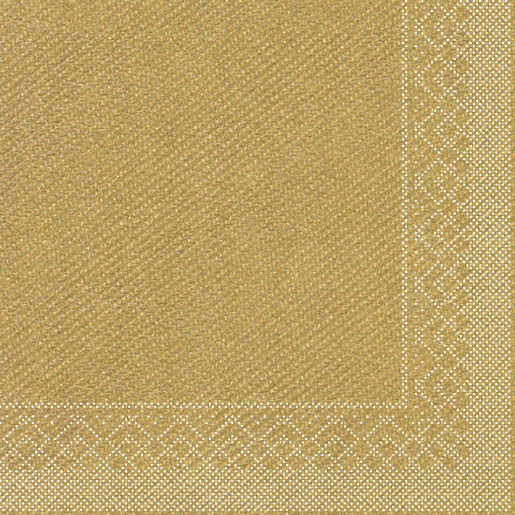 Mank Tissue Serviette Basic Gold 40x40 cm