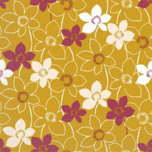 Mank Pocket-Napkin Cora Gold Blumenmuster 40x33 cm