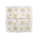 Mank Cristal Serviette aufgefaltet, Schneekristall-Design